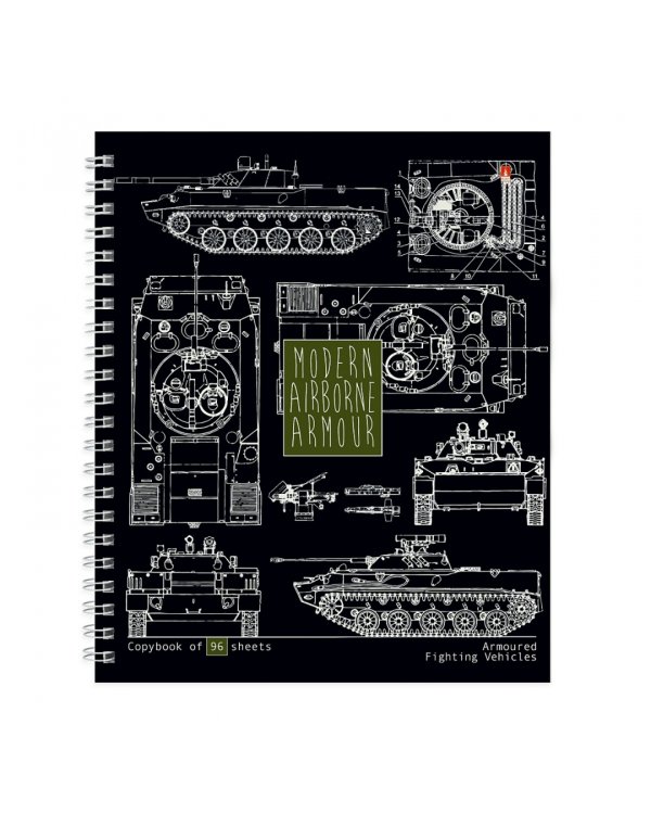 Тетрадь Blueprint, 96 листов, клетка, А5+, в ассортименте
