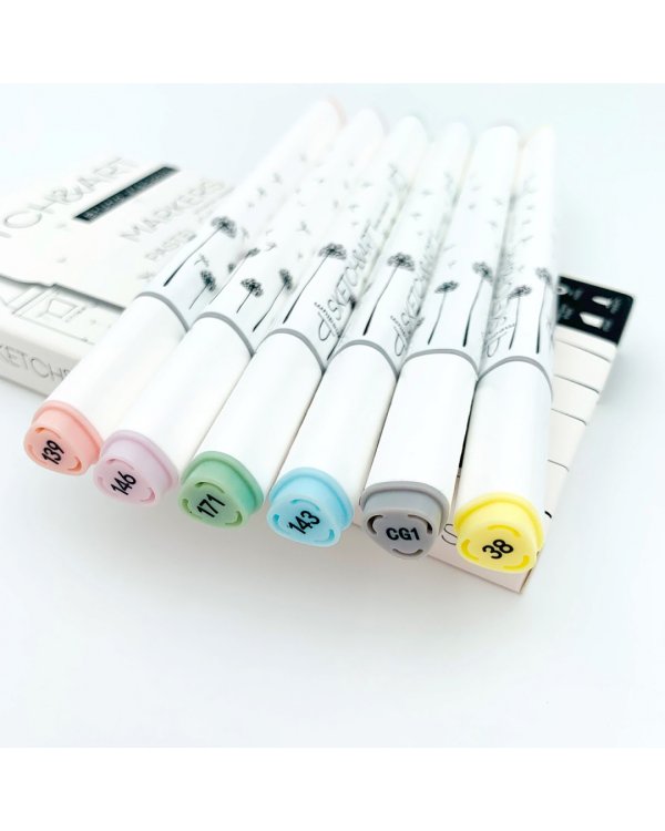 Набор двусторонних скетч-маркеров Sketch&amp;Art, 6 пастельных цветов