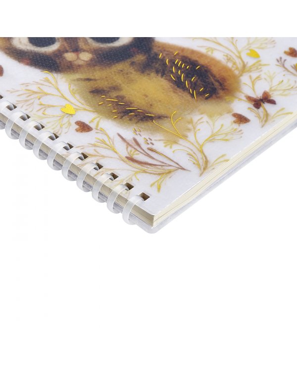 Тетрадь Котики. Счастье, 60 листов, клетка, силиконовый гребень