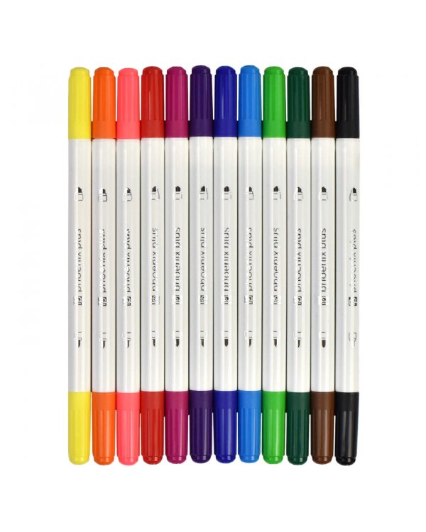 Фломастеры двусторонние Арт-братва, 12 цветов