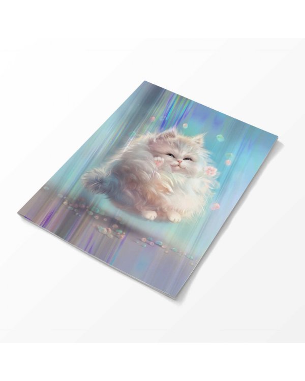 Обложки для тетрадей с голографическим рисунком Коты, 3 штуки