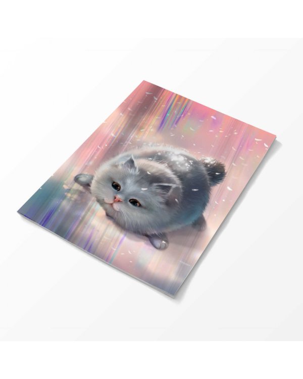 Обложки для тетрадей с голографическим рисунком Коты, 3 штуки