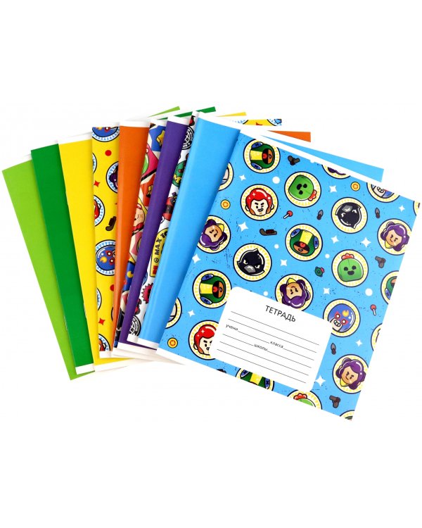 Набор тетрадей Brawl Stars. Новые скины, 12 листов, линейка, 10 штук