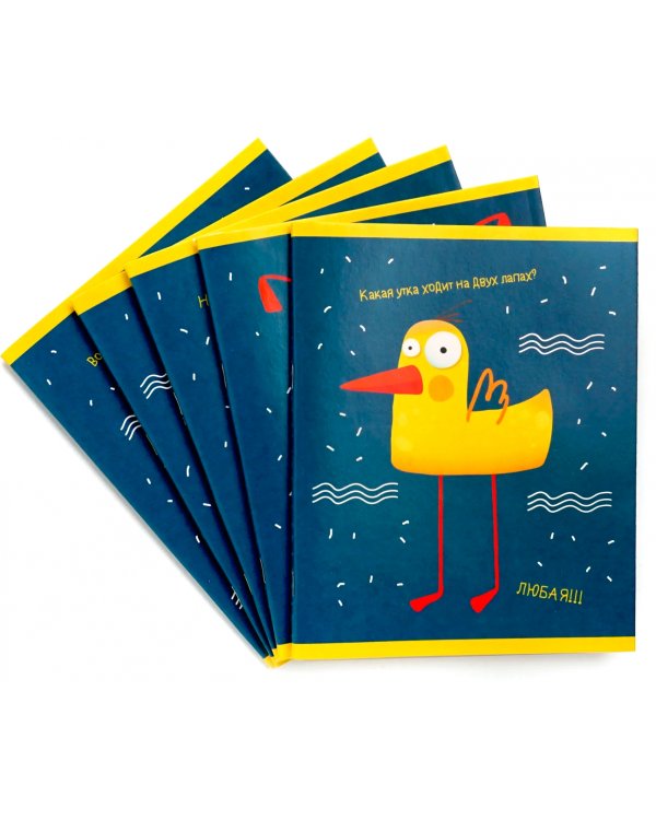 Тетрадь Уточки, 48 листов, клетка, в ассортименте