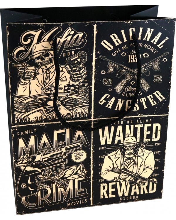 Пакет подарочный Мафия. Винтаж