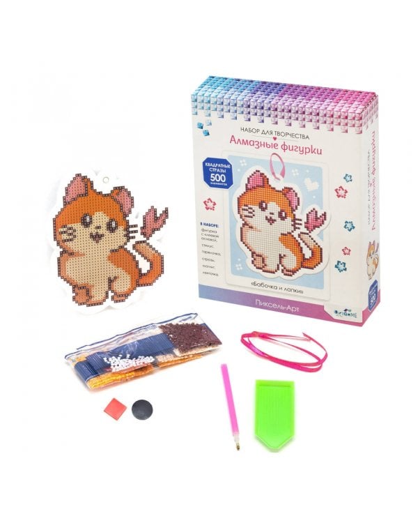 Алмазная фигурка с магнитом Бабочка и лапки