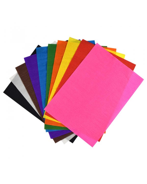 Бумага крепированная цветная, 10 листов, 10 цветов