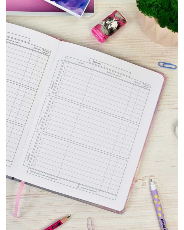 Дневник школьный Серый пушистик