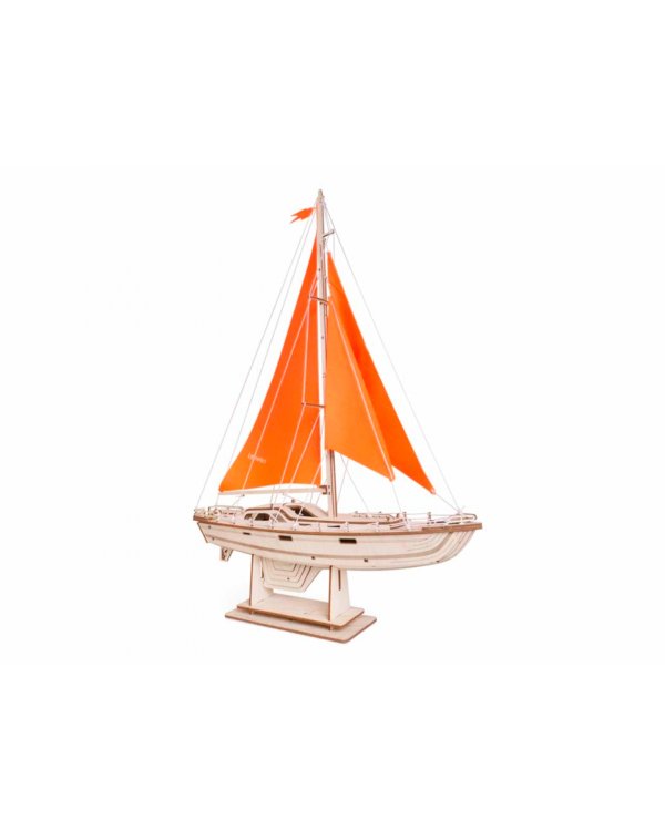 Сборная модель из дерева. Парусная яхта "Оранжевый бриз"