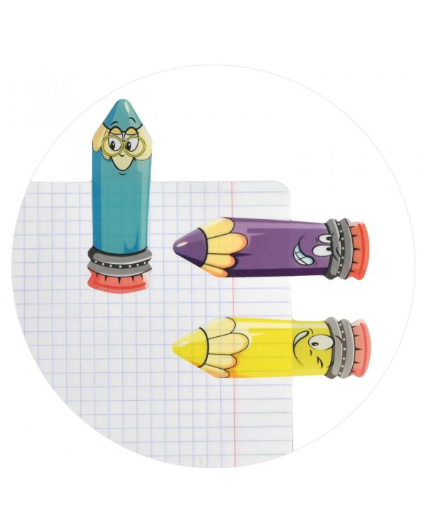 Стикеры-закладки пластиковые Карандаши, 120 штук