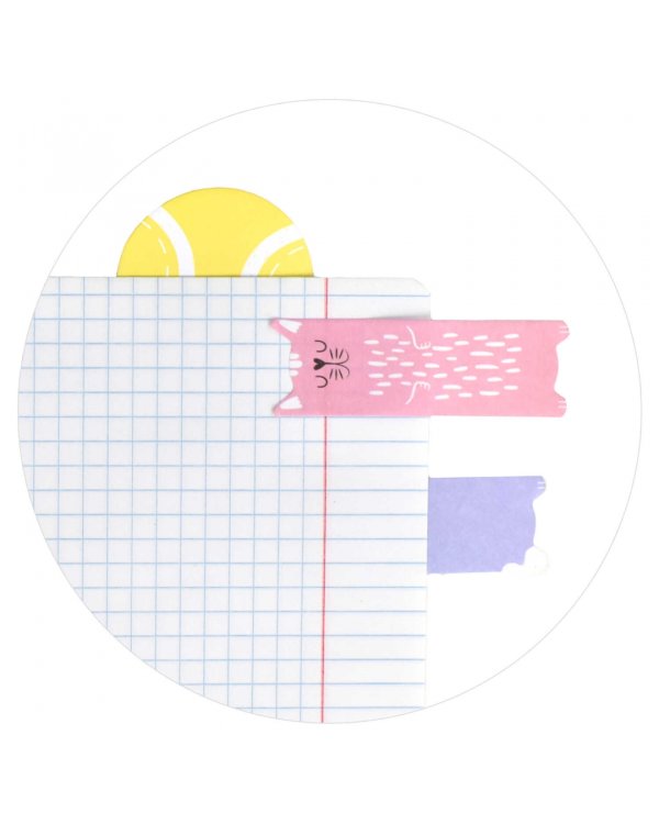 Стикеры для заметок Кошачий микс, 108 штук