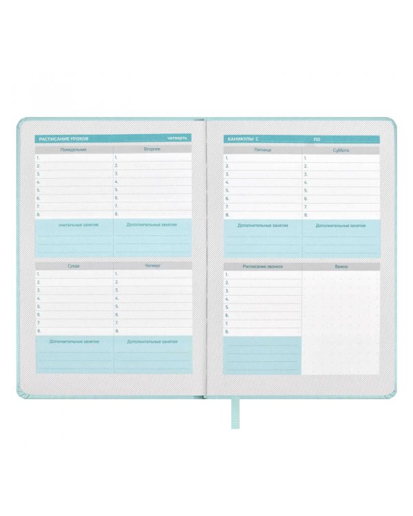 Планинг школьный Плонже мятный, А5, 80 листов