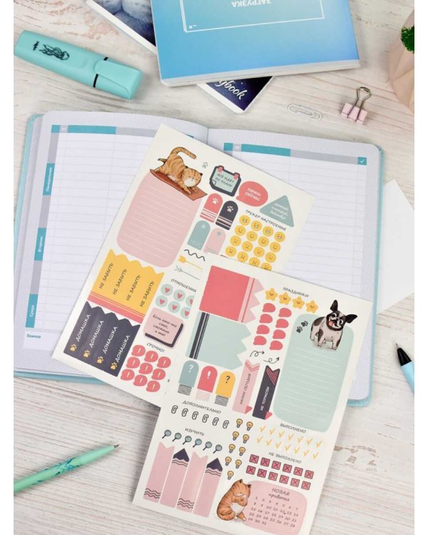 Планинг школьный Плонже мятный, А5, 80 листов