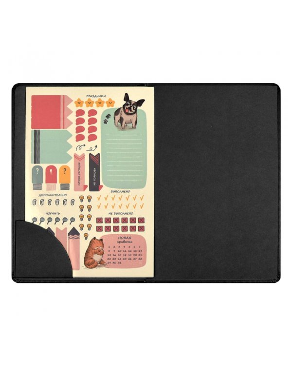 Планинг школьный Плонже чёрный, А5, 80 листов