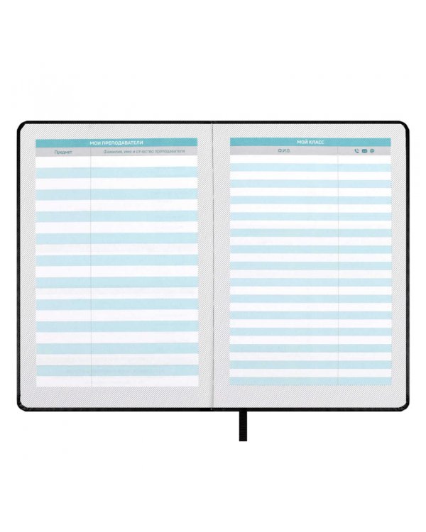 Планинг школьный Плонже чёрный, А5, 80 листов