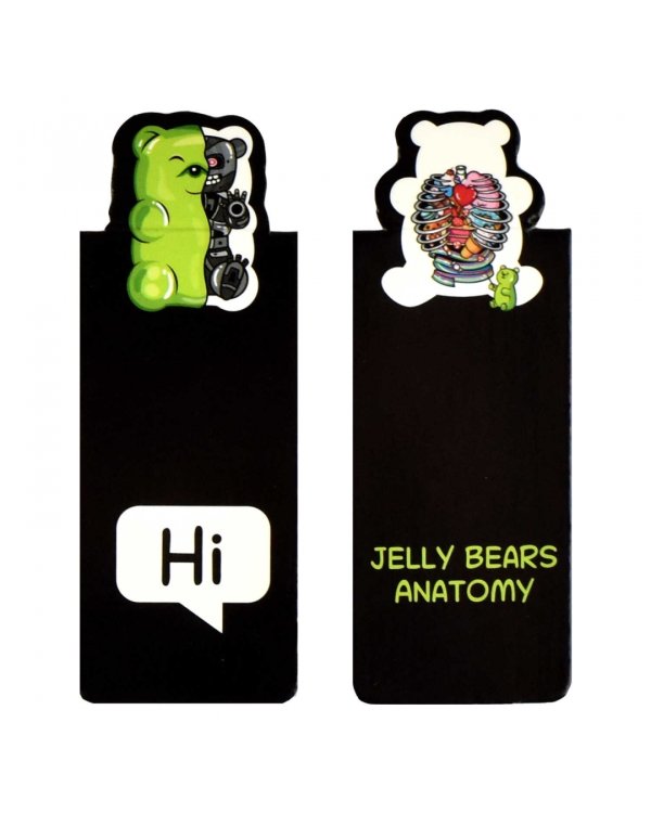 Закладки магнитные для книг Желейные мишки, 4 штуки