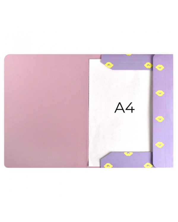 Папка для документов картонная Девушка, А4+