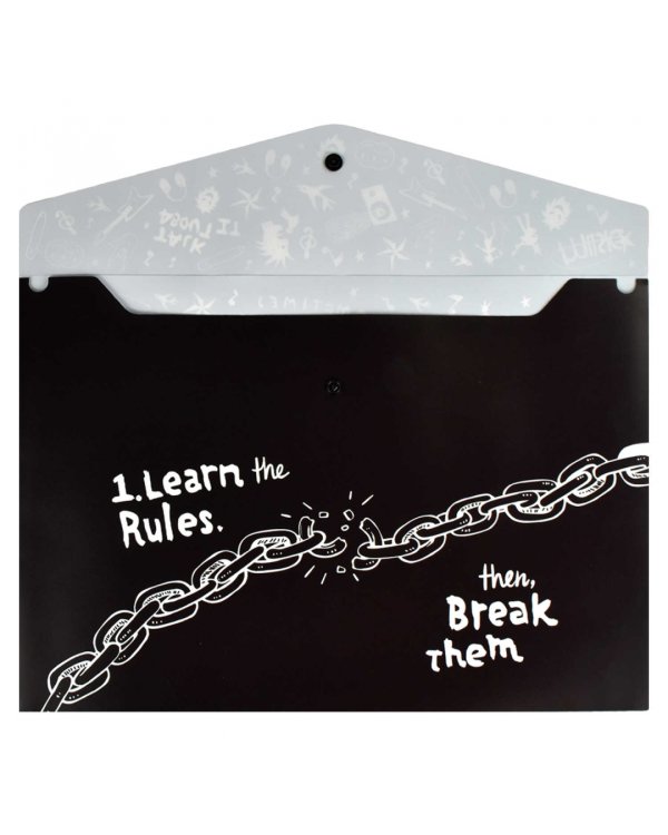 Папка для школьных тетрадей пластиковая Панк 2, А4