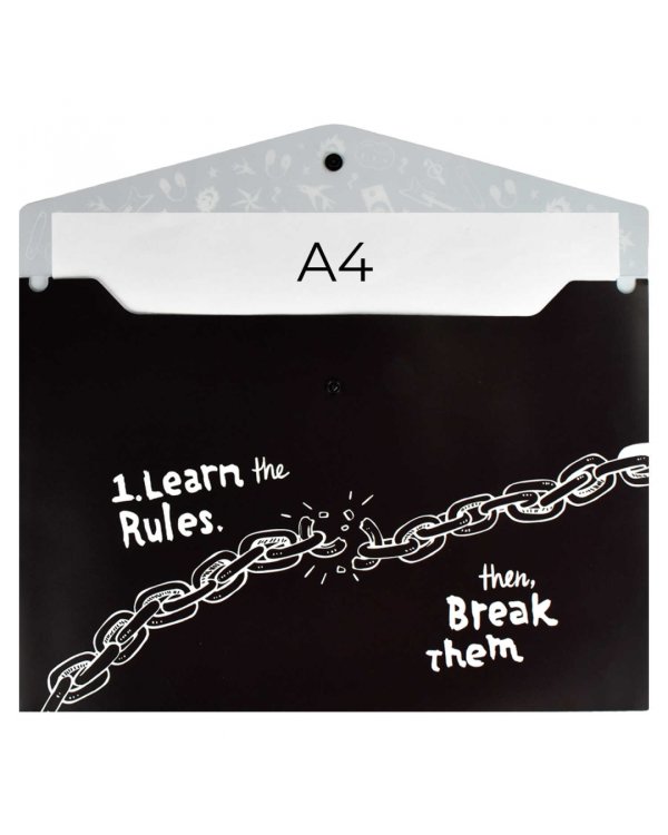 Папка для школьных тетрадей пластиковая Панк 2, А4