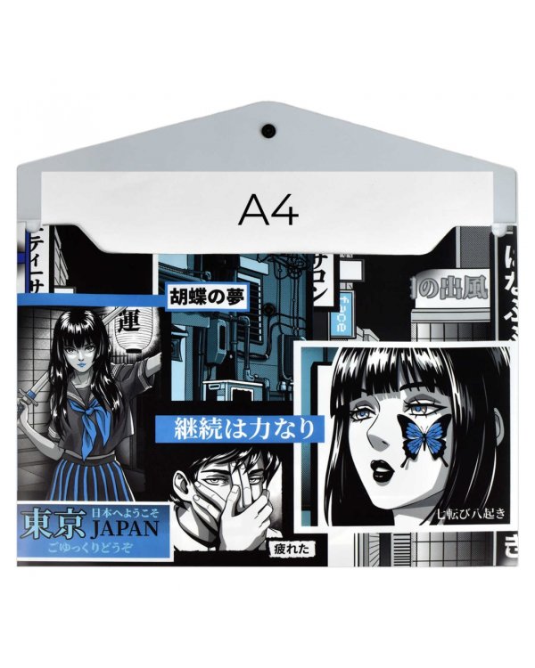 Папка для школьных тетрадей пластиковая Герои аниме, А4