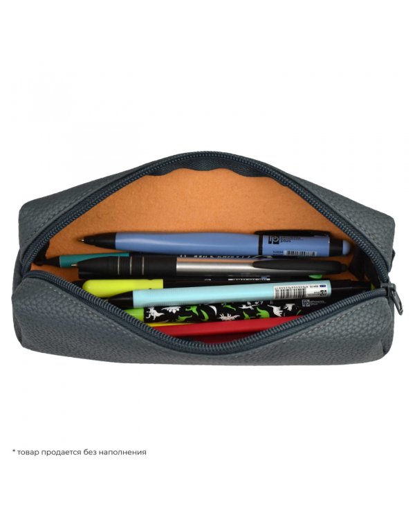 Пенал школьный, серый