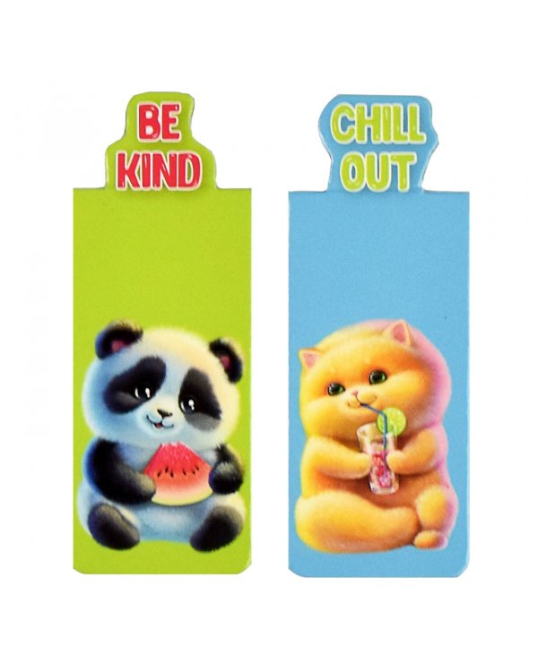 Закладки магнитные для книг Пушистики, 4 штуки