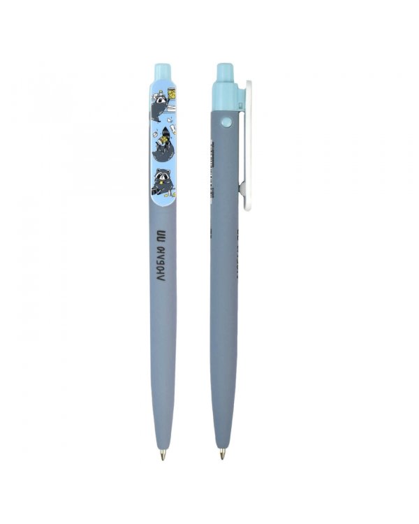 Ручка шариковая автоматическая Жизнь животных, синяя, в ассортименте