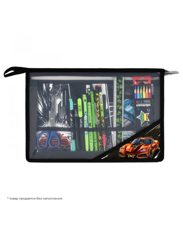 Папка для уроков труда пластиковая Гонки, А4