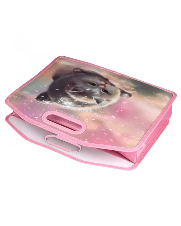 Папка для школьных тетрадей пластиковая Кот, А4