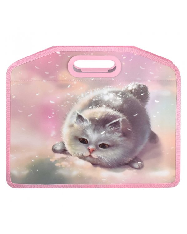 Папка для школьных тетрадей пластиковая Кот, А4