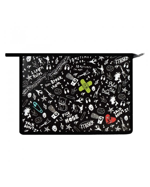 Папка для школьных тетрадей пластиковая Панк 2, А4