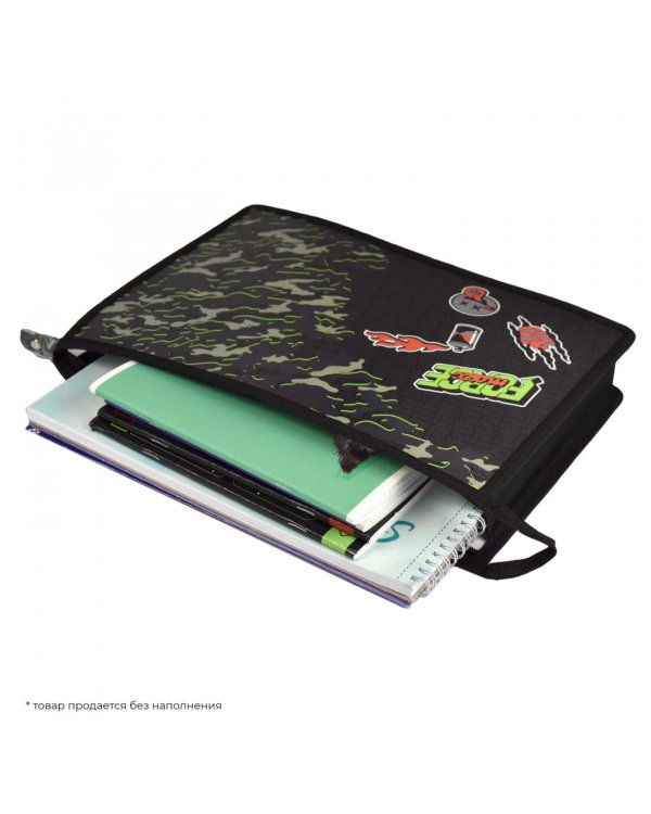 Папка для школьных тетрадей пластиковая Камуфляж, А4