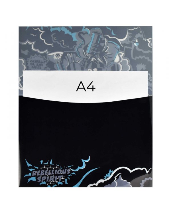 Папка для школьных тетрадей пластиковая Бунтарский дух, А4