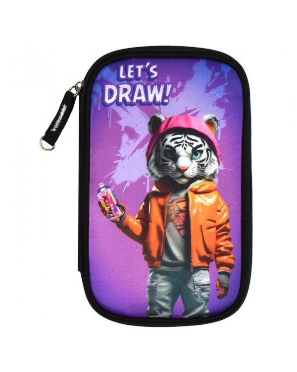 Пенал школьный Белый тигр