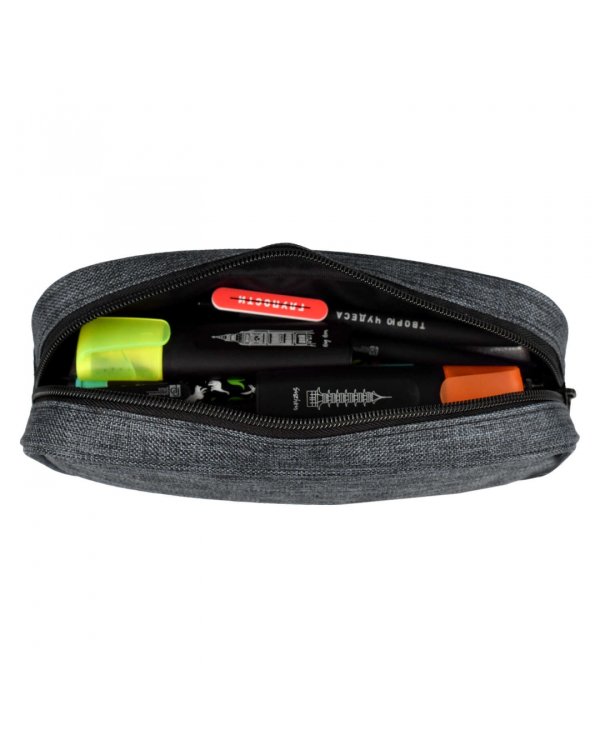 Пенал школьный, темно-серый