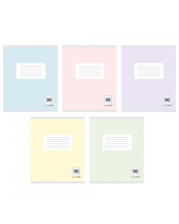 Тетрадь Классическая серия, 96 листов, клетка, в ассортименте