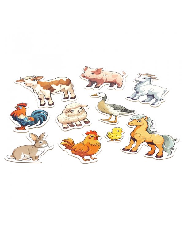 Baby Games. Пазлы-фигурки. Ферма