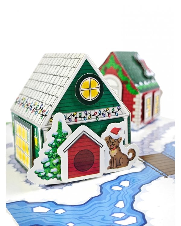 3D-аппликация Новогодние домики