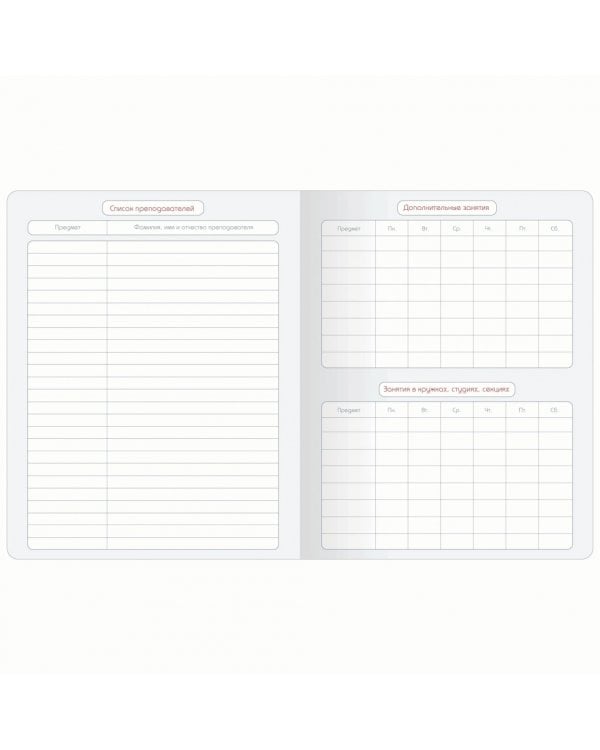 Дневник школьный для старших классов Block. Синий, 48 листов