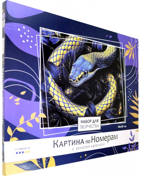 Картина по номерам с золотом на подрамнике Символ вечности