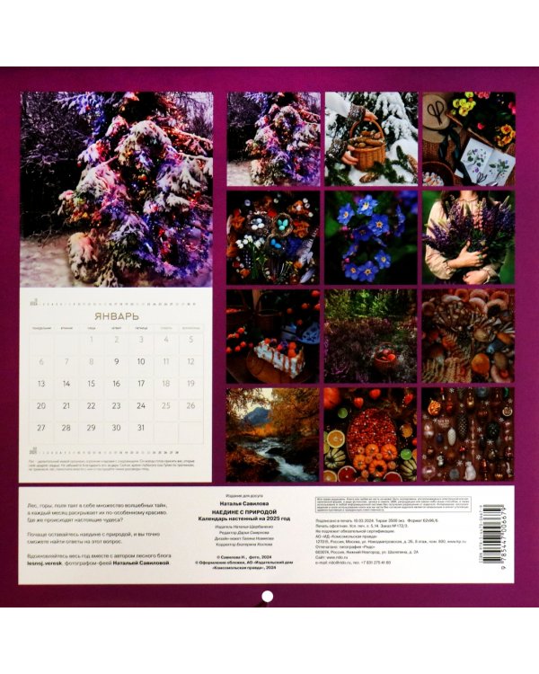 Календарь на 2025 год Наедине с природой