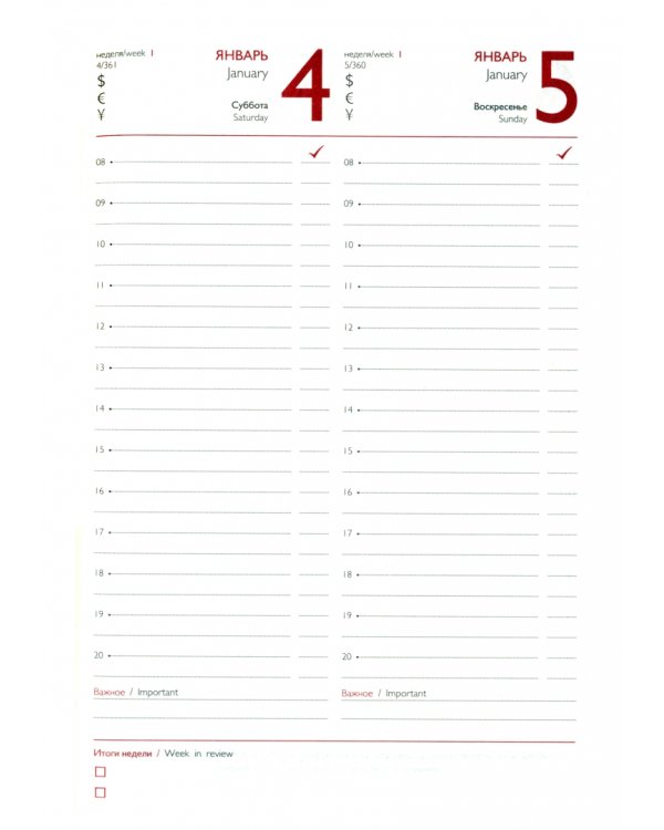 Ежедневник датированный на 2025 год Тиволи. Красный, 176 листов, А5