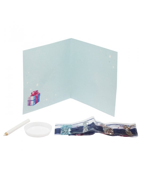 Алмазная открытка Розовый оленёнок