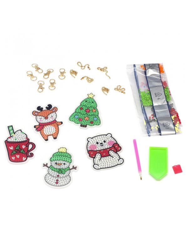 Алмазные брелоки Волшебство, 5 штук