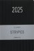 Ежедневник датированный на 2025 год Stripes. Черный, 176 листов, А5