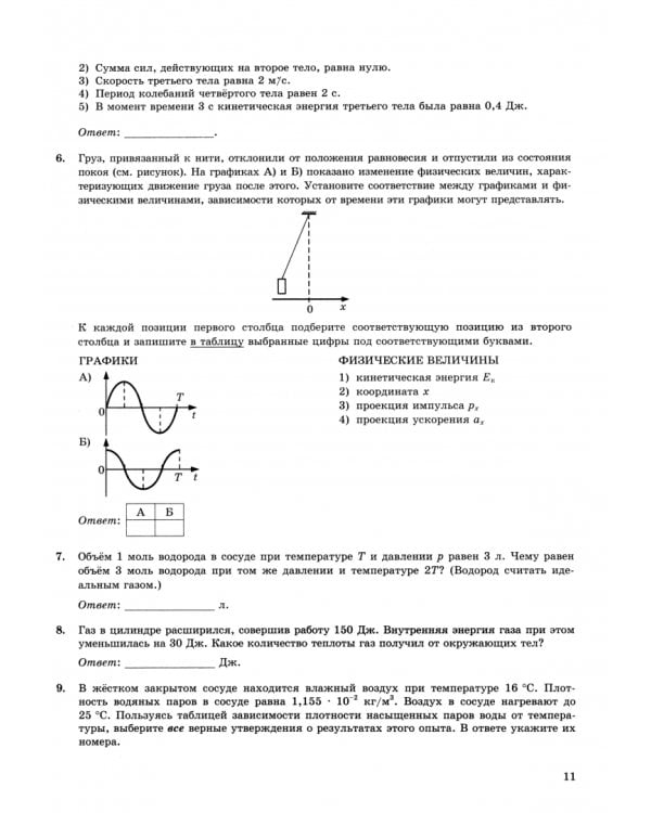 ЕГЭ-2025. Физика. 30 вариантов. Типовые варианты экзаменационных заданий от разработчиков ЕГЭ
