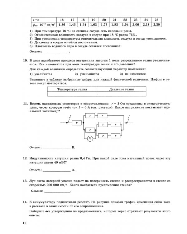 ЕГЭ-2025. Физика. 30 вариантов. Типовые варианты экзаменационных заданий от разработчиков ЕГЭ