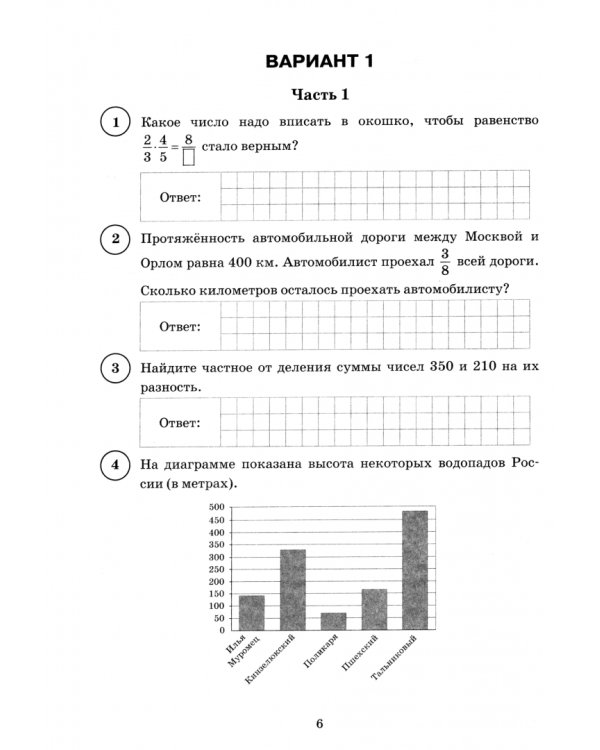 ВПР. Математика. 5 класс. 15 вариантов. Типовые задания