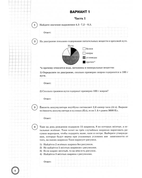 ВПР. Математика. 7 класс. 25 вариантов. Типовые задания