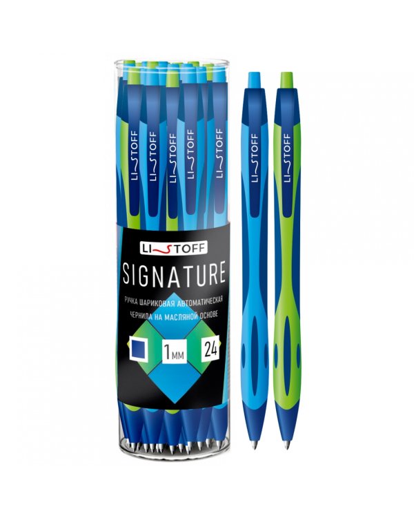Ручка шариковая автоматическая Signature, синяя